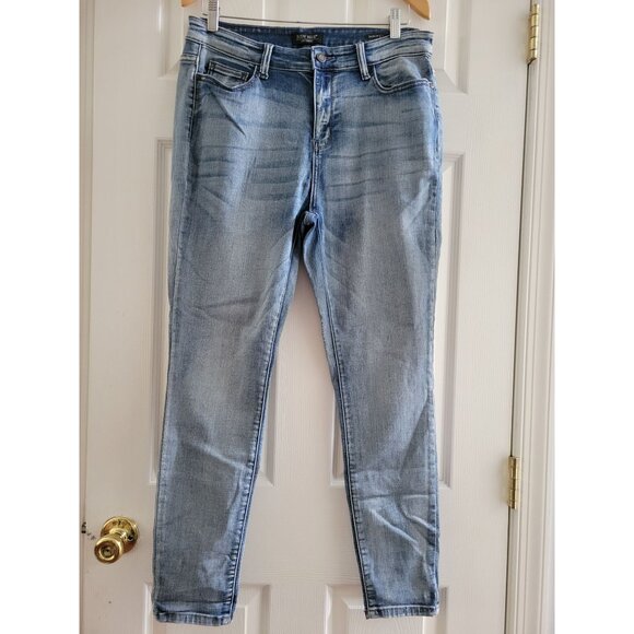 Judy Blue Los Angeles Skinny Fit Denim Blue Jeans size 15 - Picture 1 of 7